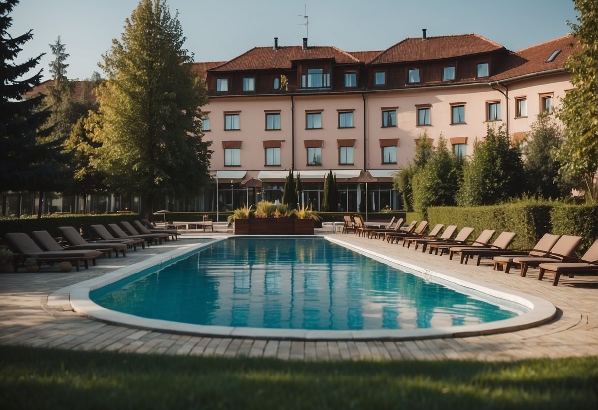 A hotel with a pool in Lower Silesia, Poland