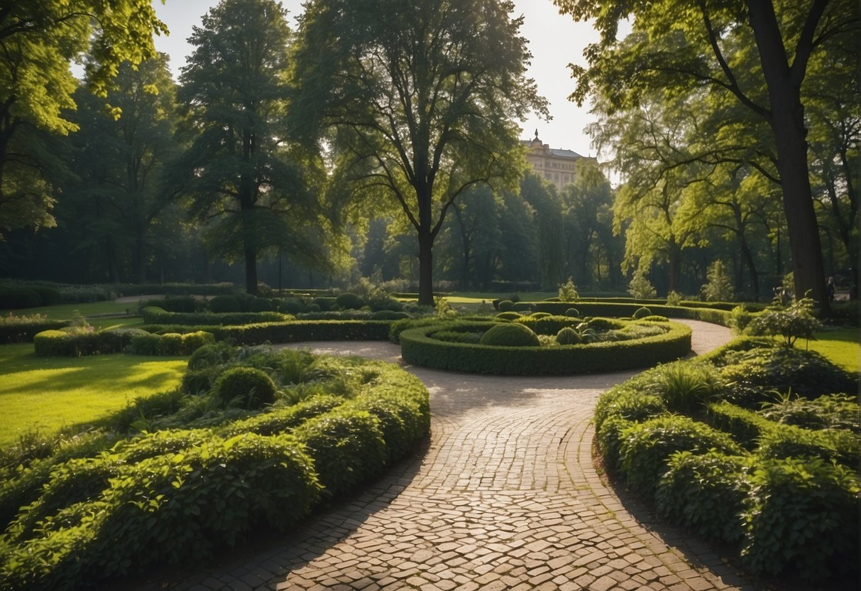 The vibrant Park Cytadela Poznań features lush greenery, winding pathways, and charming attractions, such as a historic fort and a serene pond