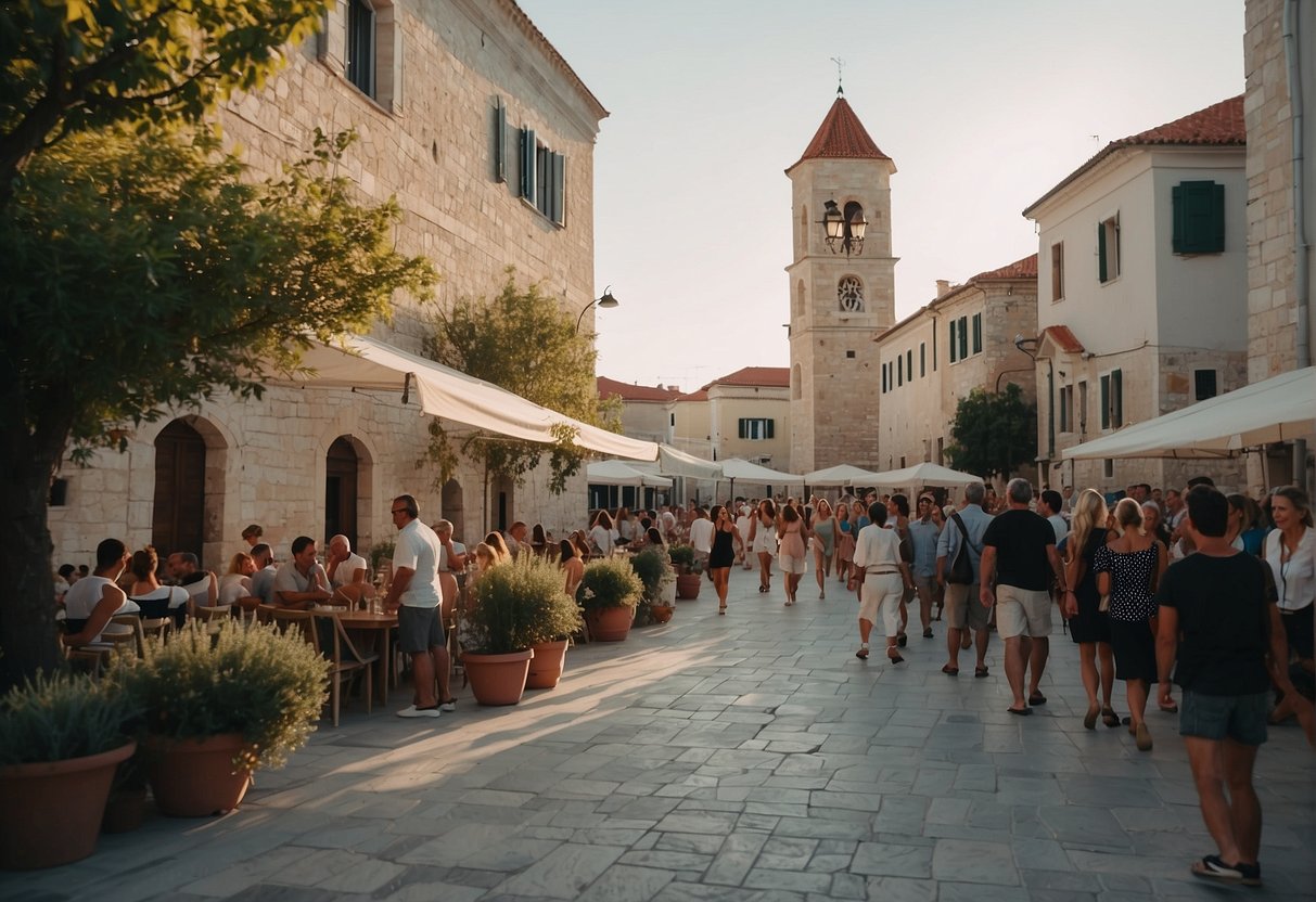 Vibrant cultural events in Zadar and its surroundings, showcasing local attractions and activities