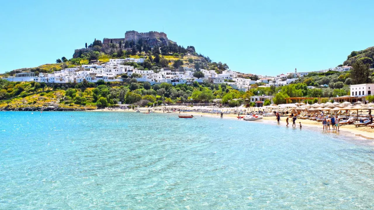widok na wyspę Rodos w Grecji